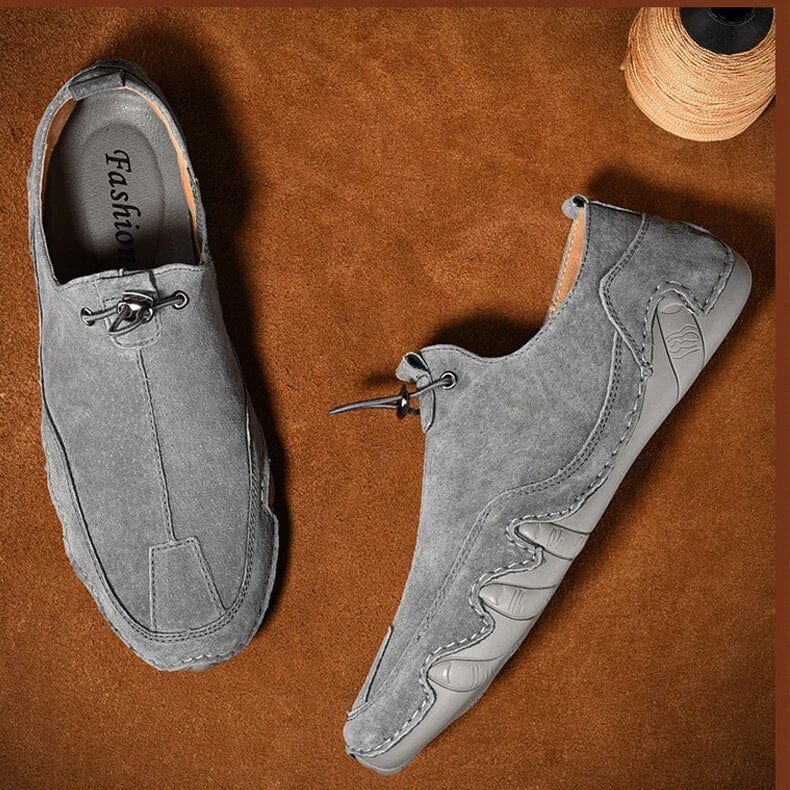 Velsor Men’s Suede Slip-On Shoes With Soft Texture And Elastic Details