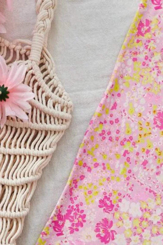 Women’s Two-Piece Floral Set with Matching Top and Bottom
