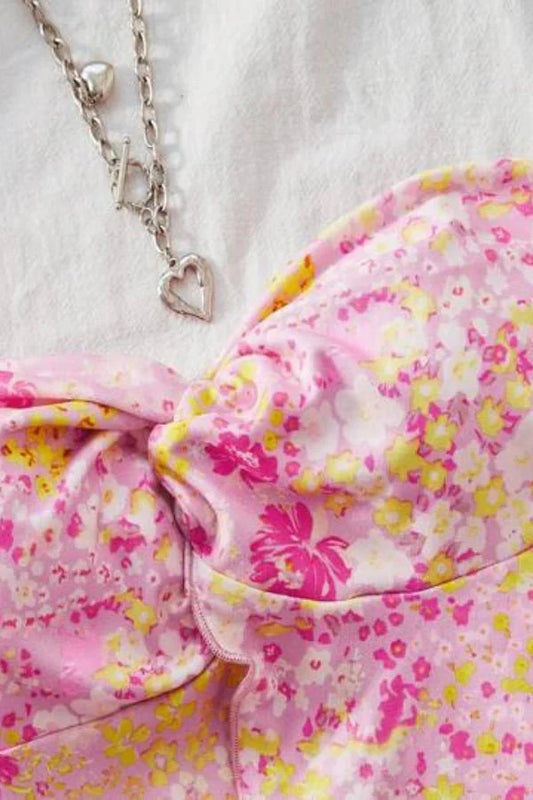 Women’s Two-Piece Floral Set with Matching Top and Bottom