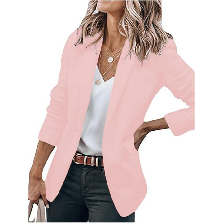 Women’s Blazer with Relaxed Fit and Button Closure