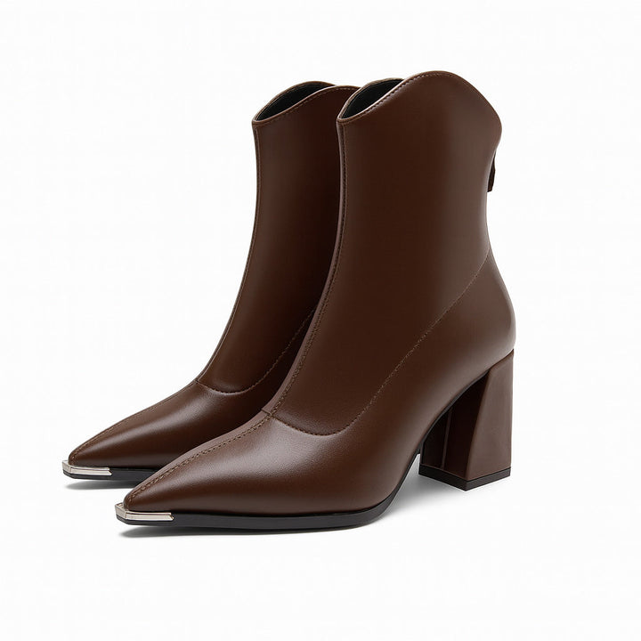 Women's Chelsea Boots with Chrome Tip and Rubber