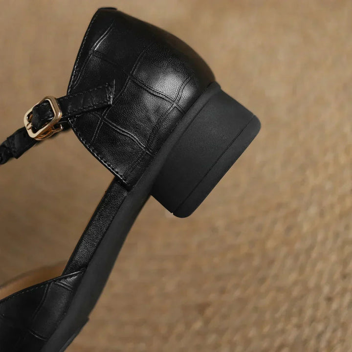 Women’s Flats with Pointed Toe and Braided T-Strap