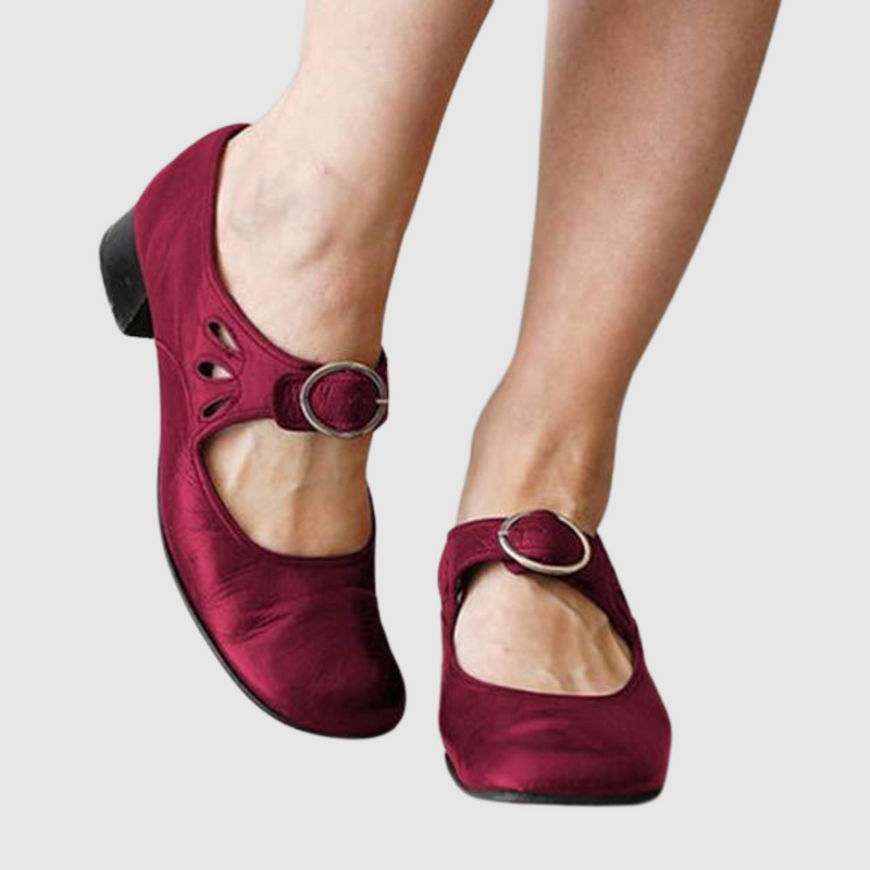 Women’s Heels Shoes with Cushioned Insole and Elastic Side Panels