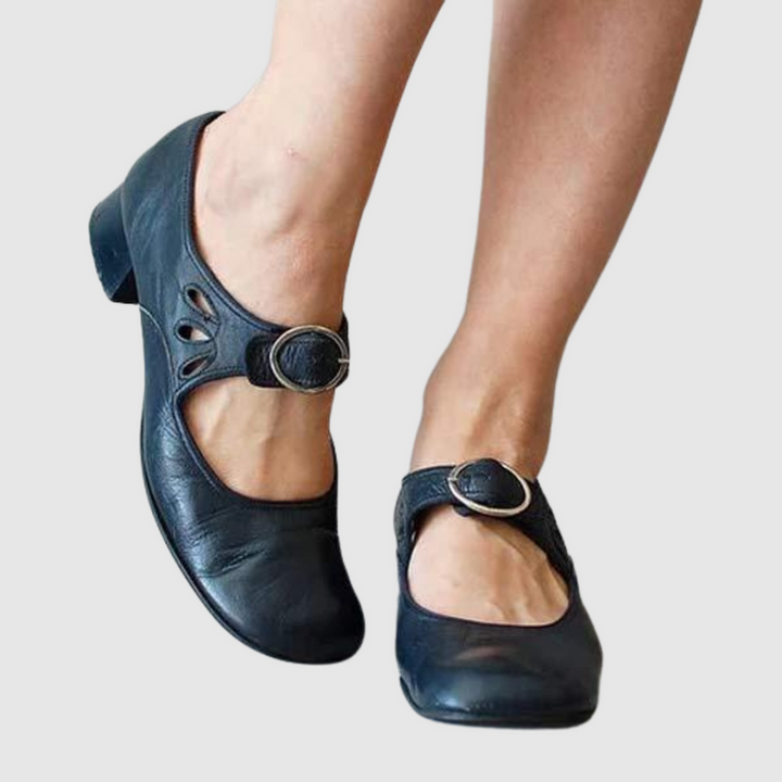 Women’s Heels Shoes with Cushioned Insole and Elastic Side Panels