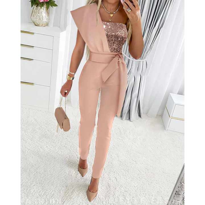 Women’s Jumpsuit with Shimmering Design and Tailored Cut