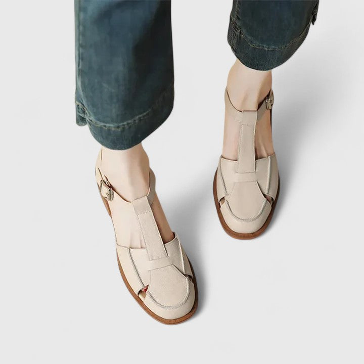 Women’s Mary Jane Sandals with Adjustable Strap and Cushioned Insole