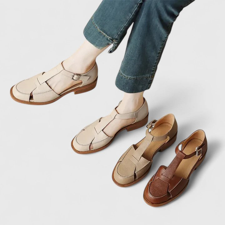 Women’s Mary Jane Sandals with Adjustable Strap and Cushioned Insole