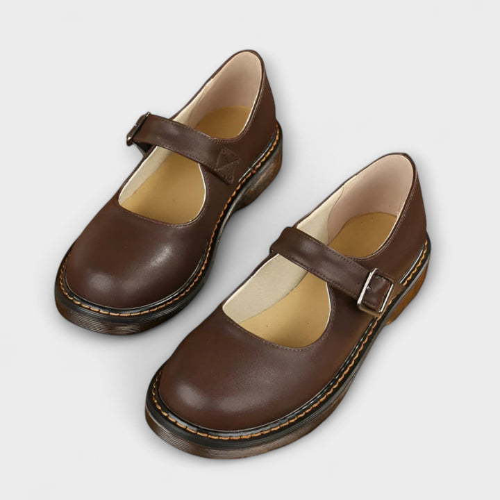 Women’s Mary Jane Shoes with Adjustable Strap and Rounded Toe