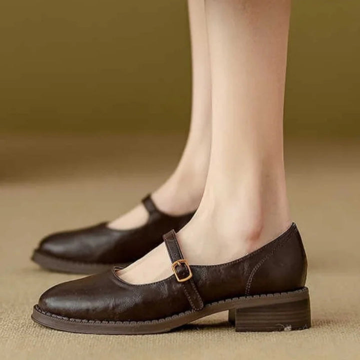 Women’s Mary Jane Shoes with Low Block Heel and Strap