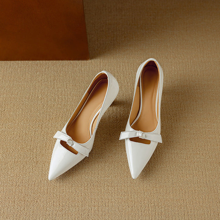 Women’s Pumps with Bow Detail and Kitten Heel