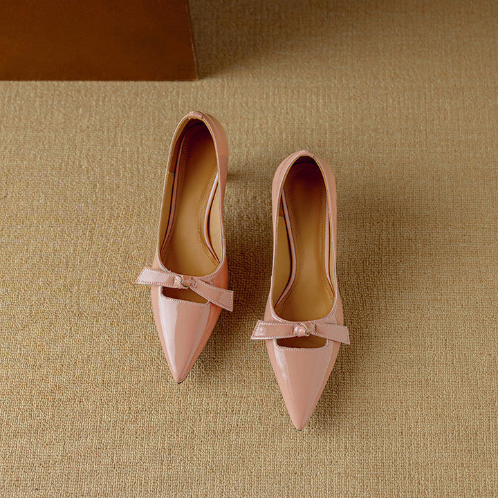 Women’s Pumps with Bow Detail and Kitten Heel