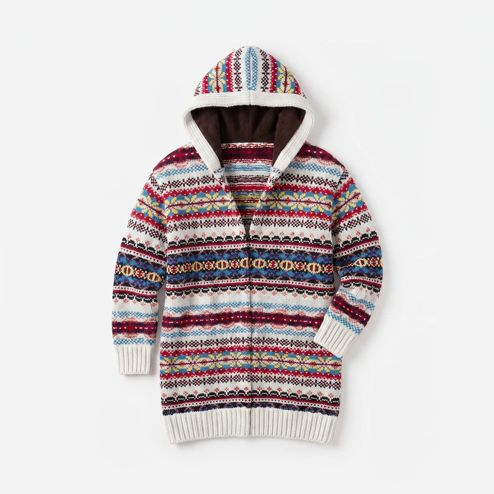 Women's Chunky Knit Patterned Women's Cardigan