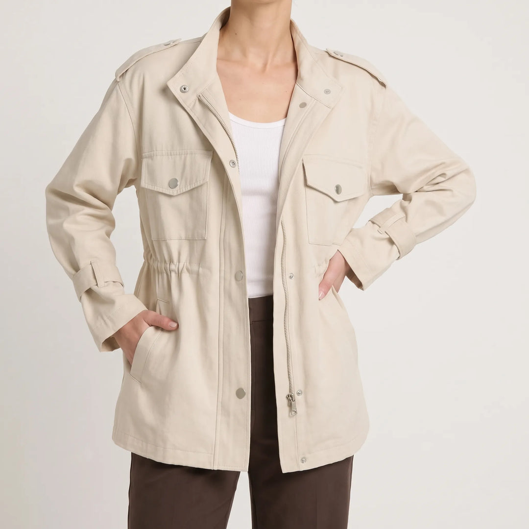 Women's Cream Utility Jacket