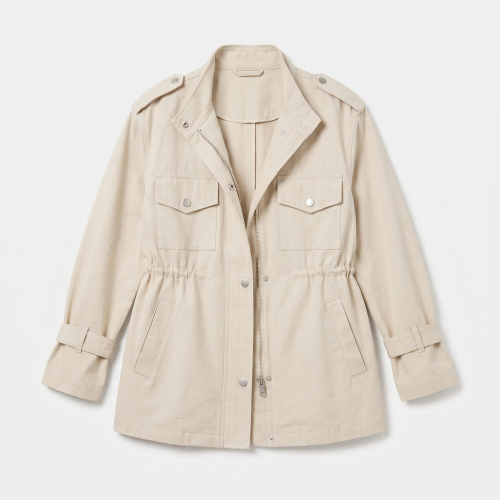 Women's Cream Utility Jacket