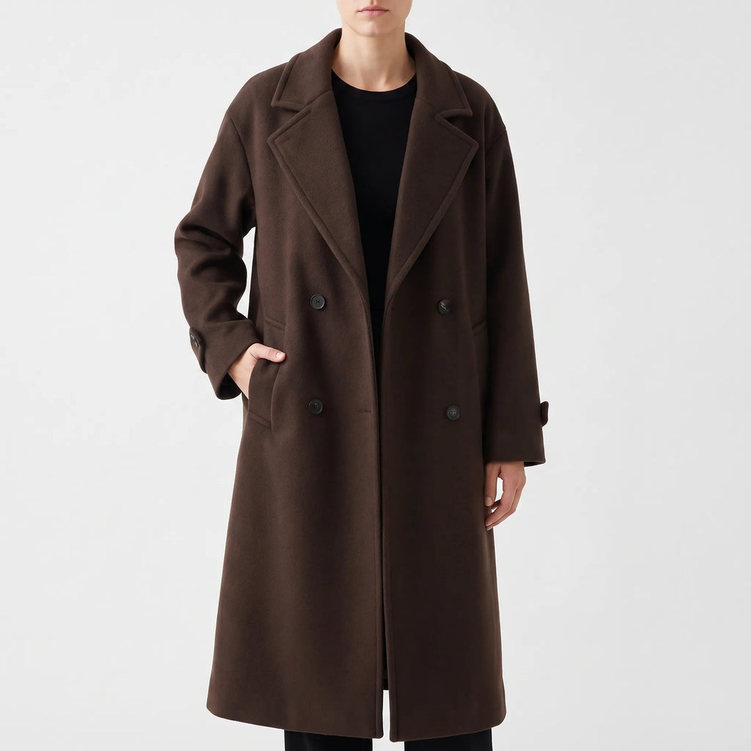 Women's Double-Breasted Long Women's Coat