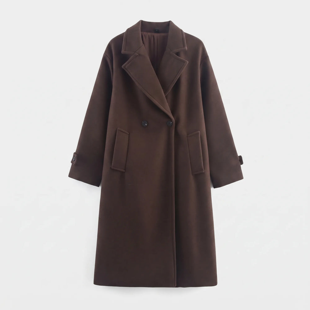 Women's Double-Breasted Long Women's Coat