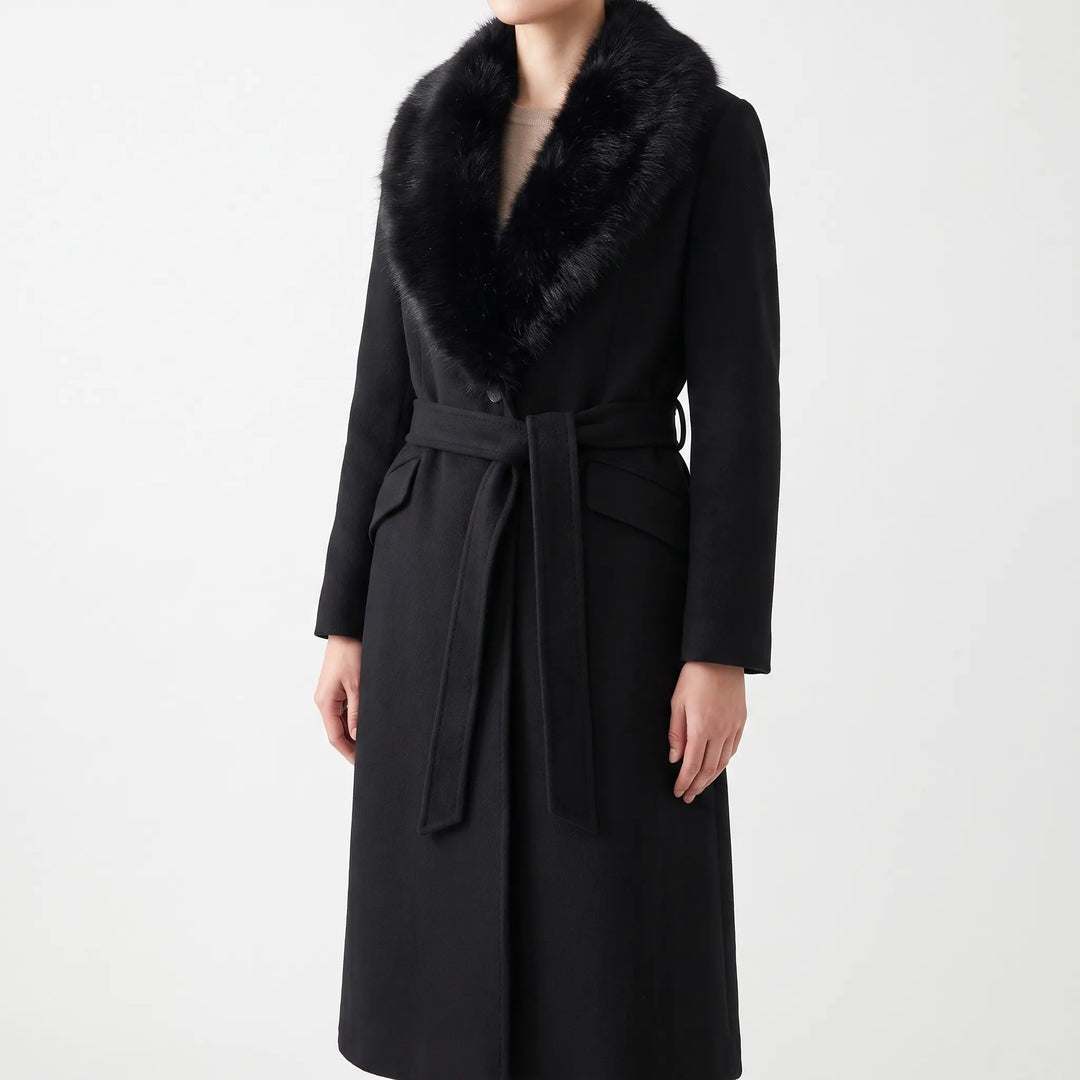 Women's Elegant Longline Wrap Coat