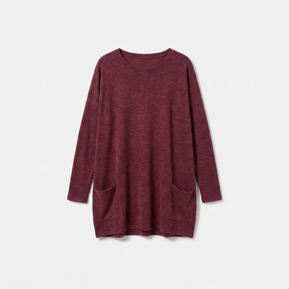 Women's Oversized Long-Sleeve Tunic Top