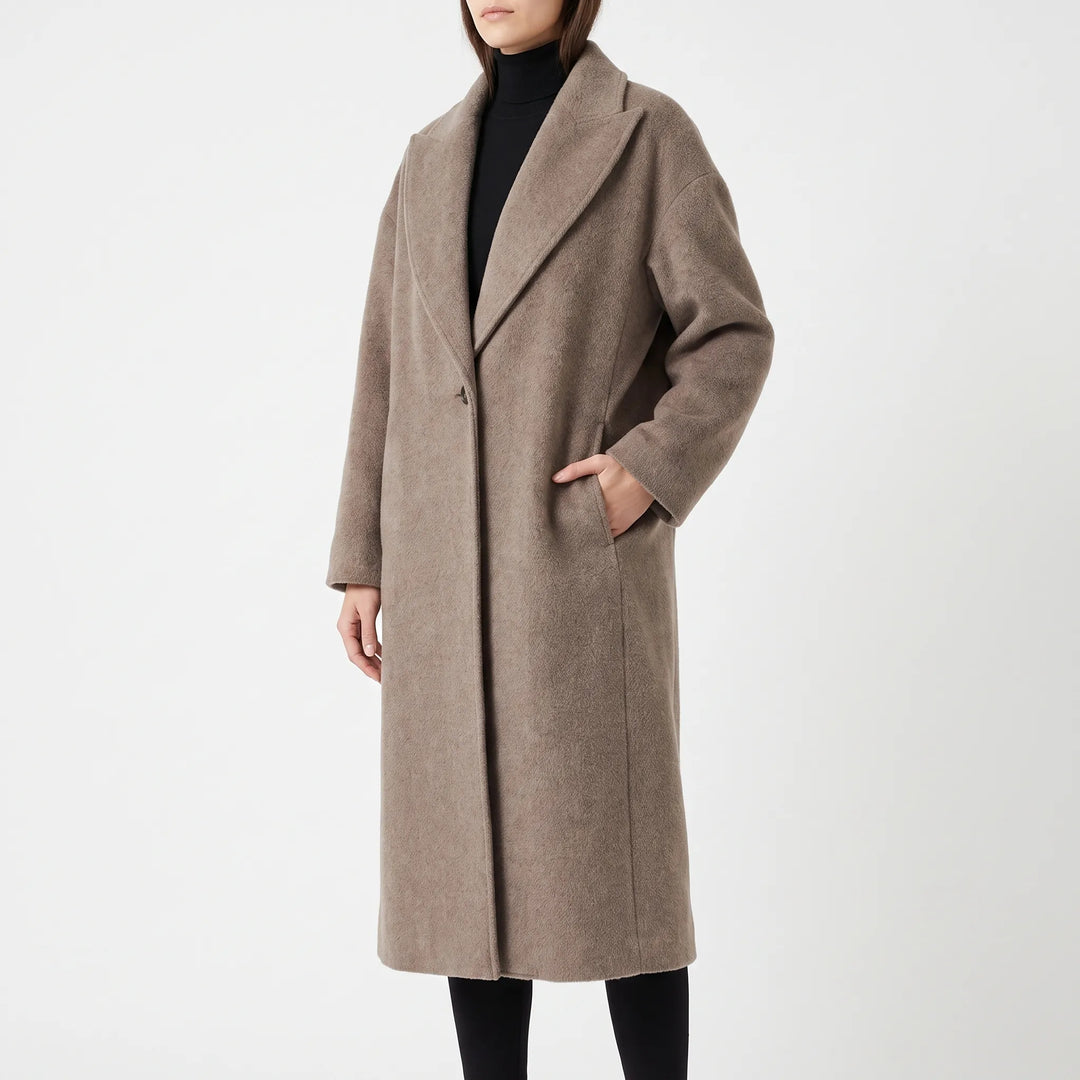 Women's Oversized Single-Breasted Long Coat