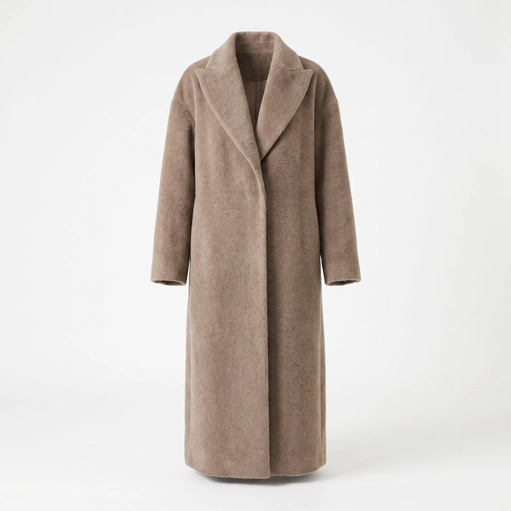 Women's Oversized Single-Breasted Long Coat