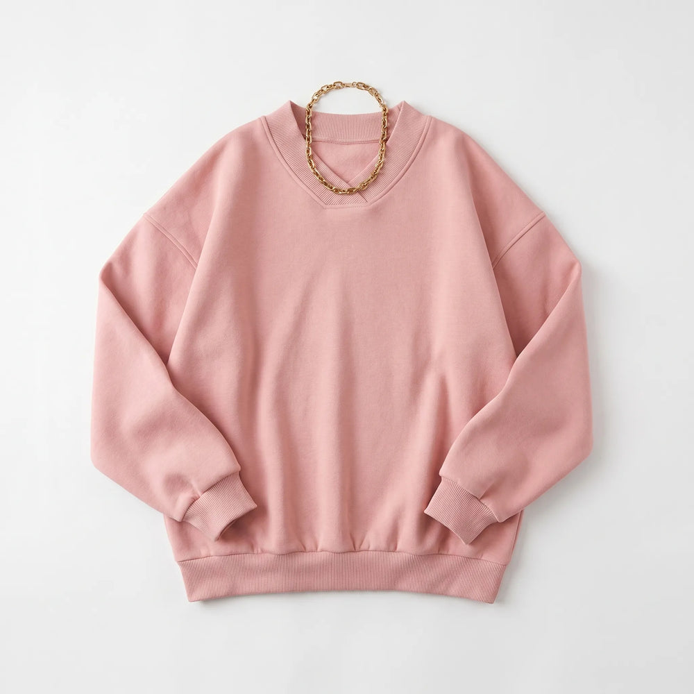 Women's Oversized V-Neck Jumper