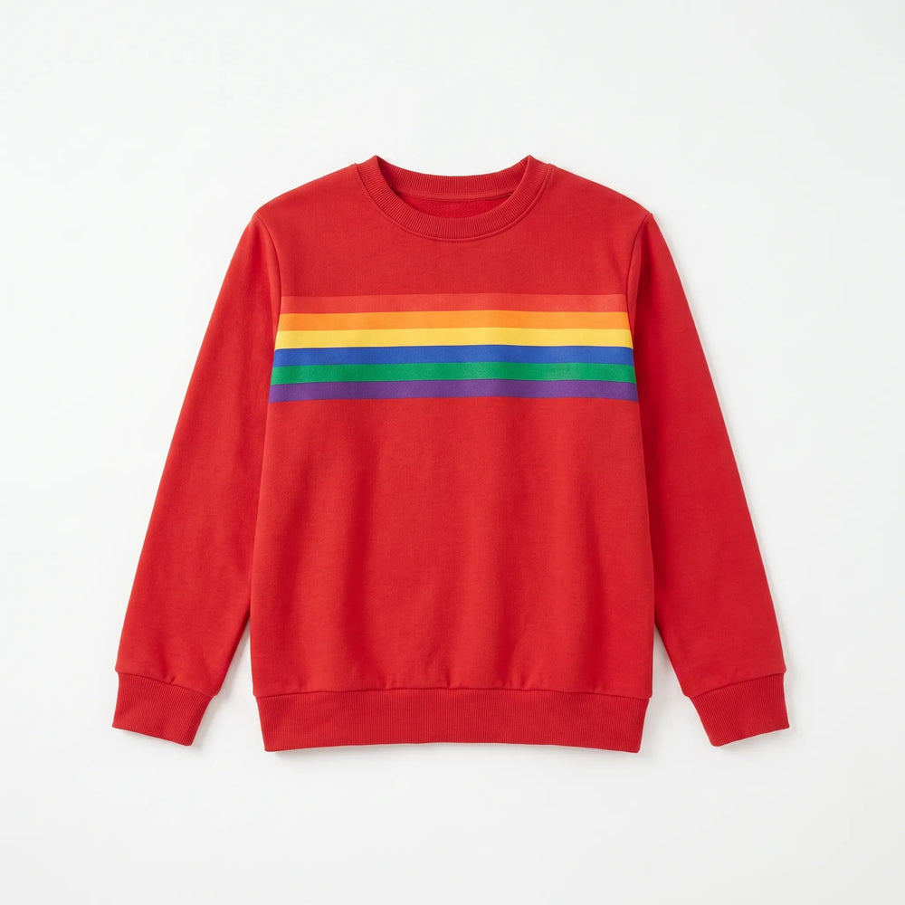 Women's Relaxed-Fit Rainbow Striped Jumper