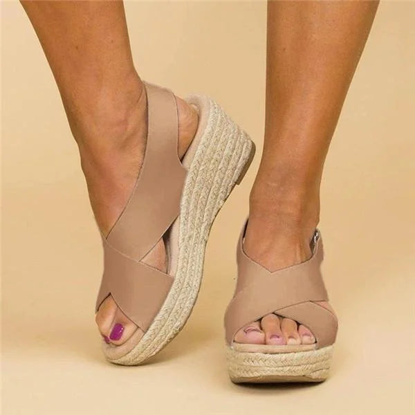 Women’s Sandals Wedge Espadrilles with Footbed