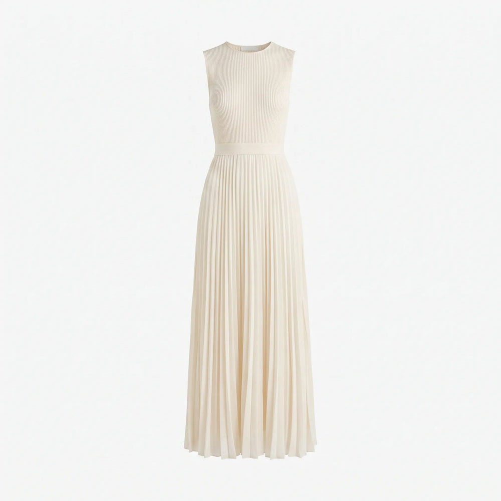 Women's Sleeveless Pleated Maxi Dress