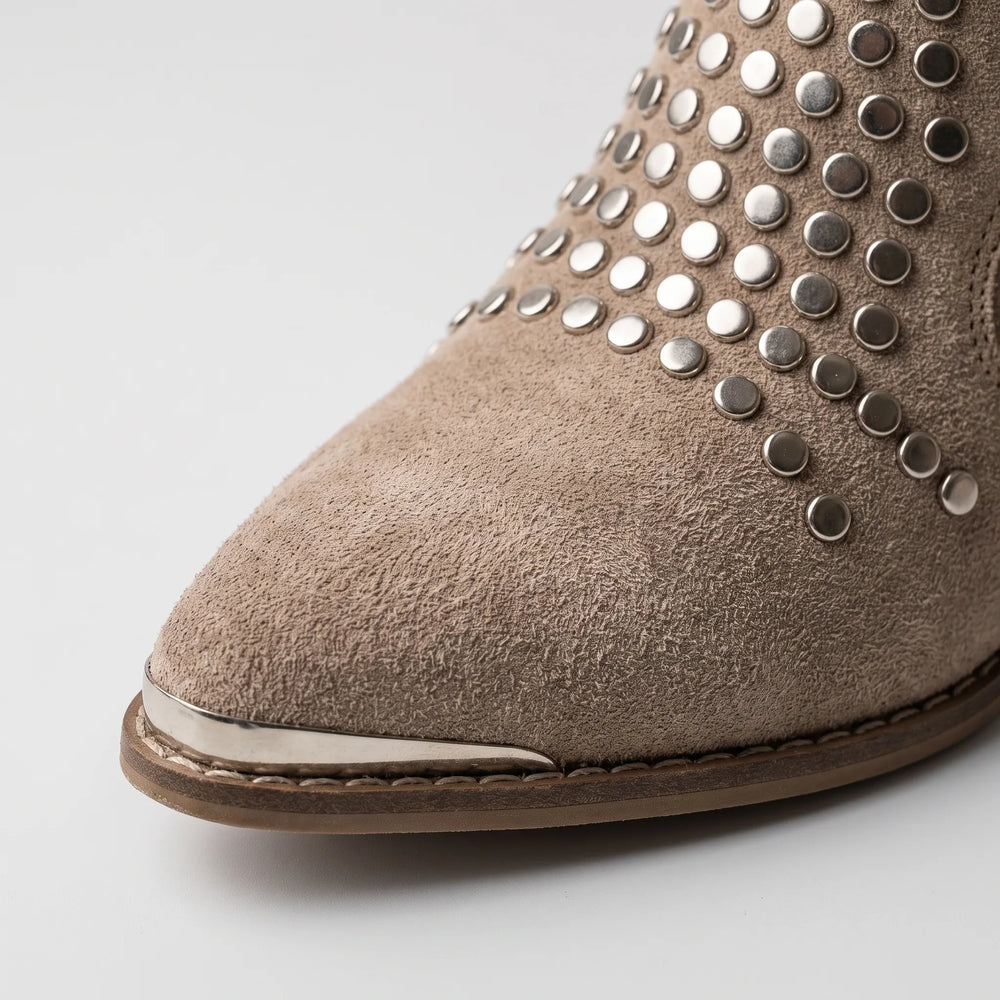 Women's Studded Chunky Heeled Ankle Boots
