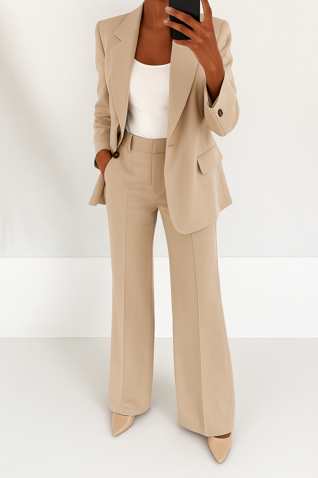 Women’s Suit Set with Blazer and Trousers