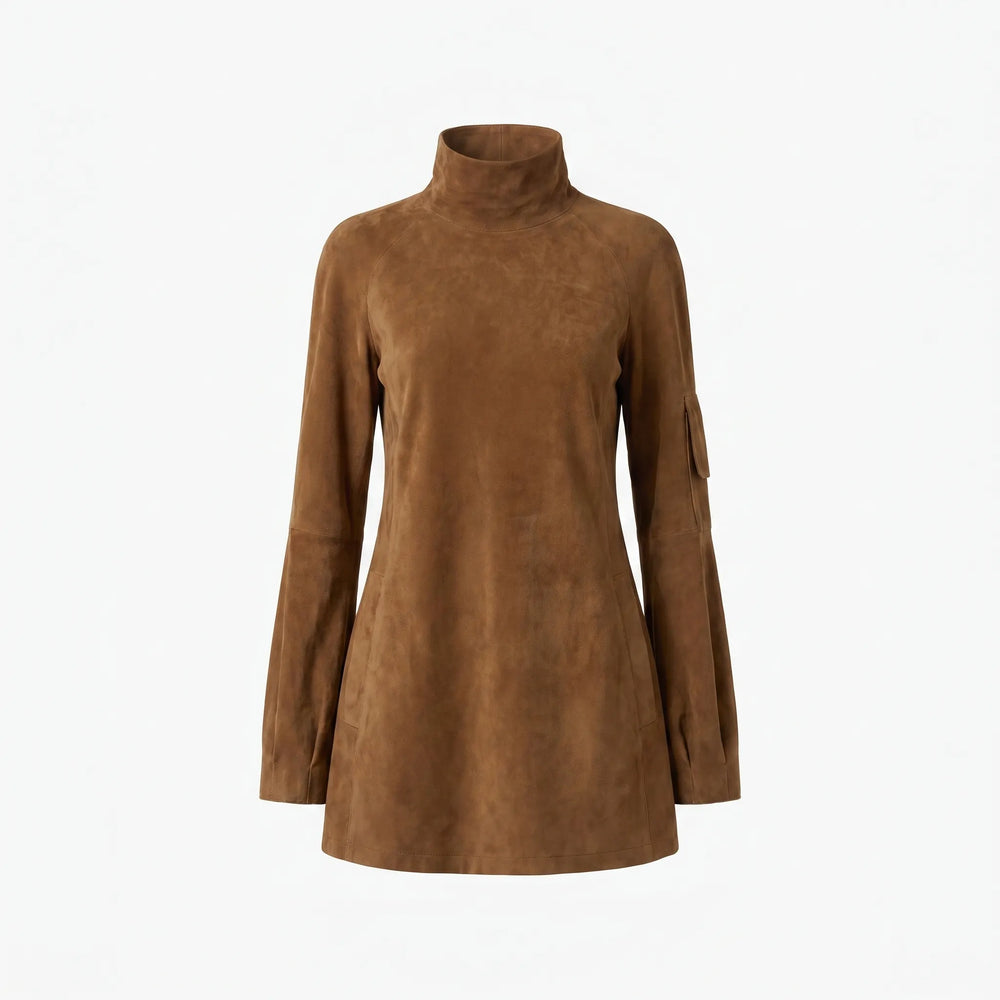 Women's Vintage Inspired Turtleneck Mini Dress