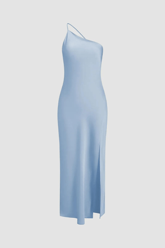 Women’s midi Dress with Open Back and Thigh Slit