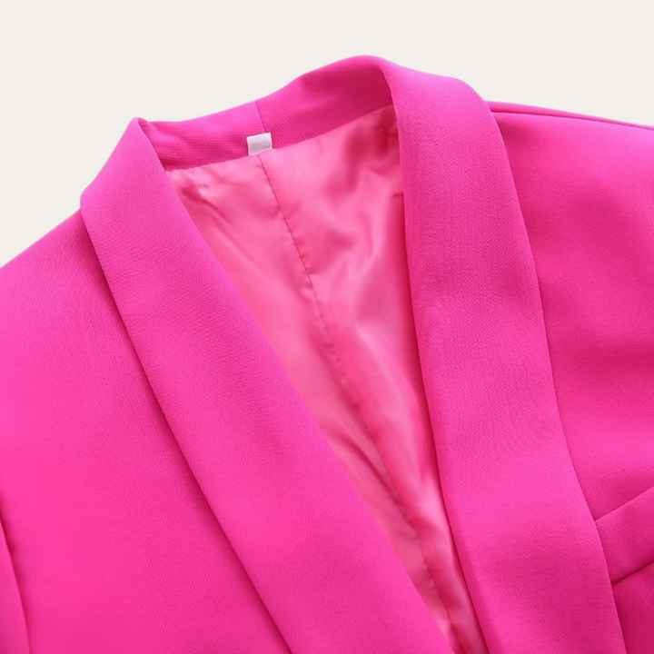 Women’s Two-Piece Set with Tailored Blazer and Wide-Leg Trousers
