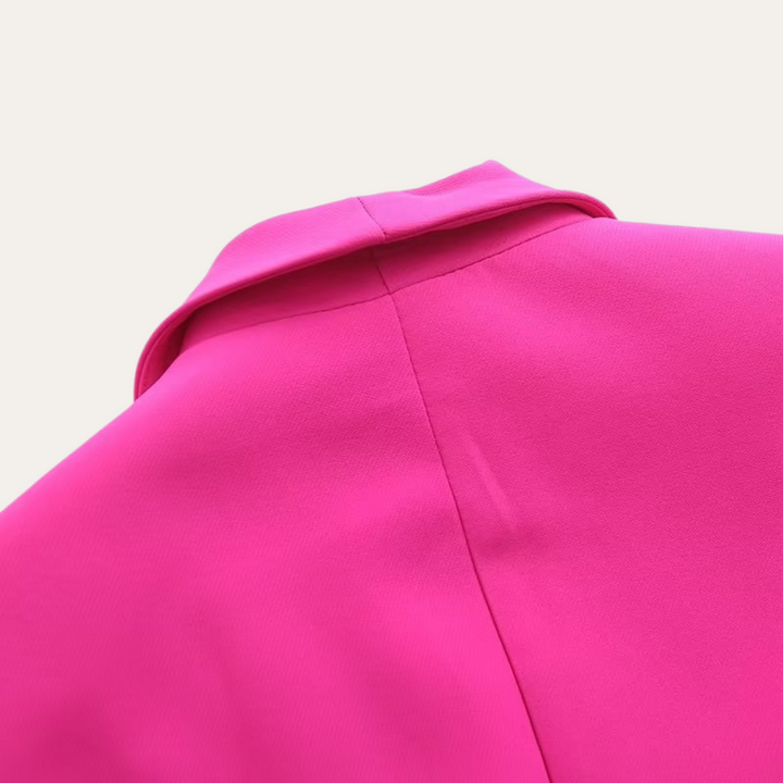 Women’s Two-Piece Set with Tailored Blazer and Wide-Leg Trousers