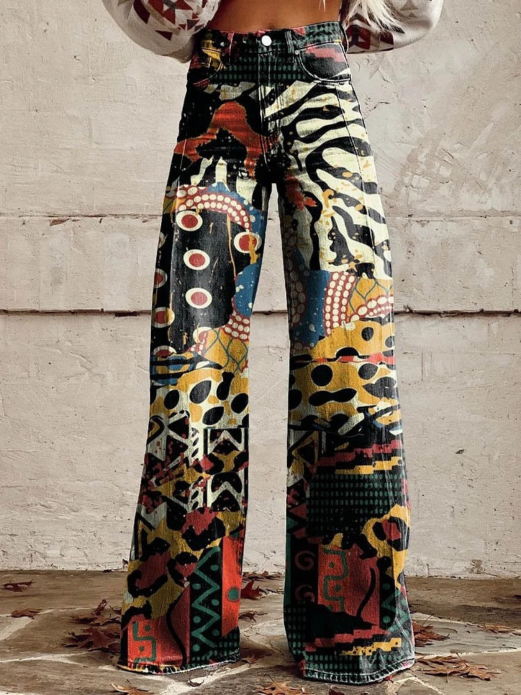 Women’s Baggy Jeans with High Waist and Wide Legs