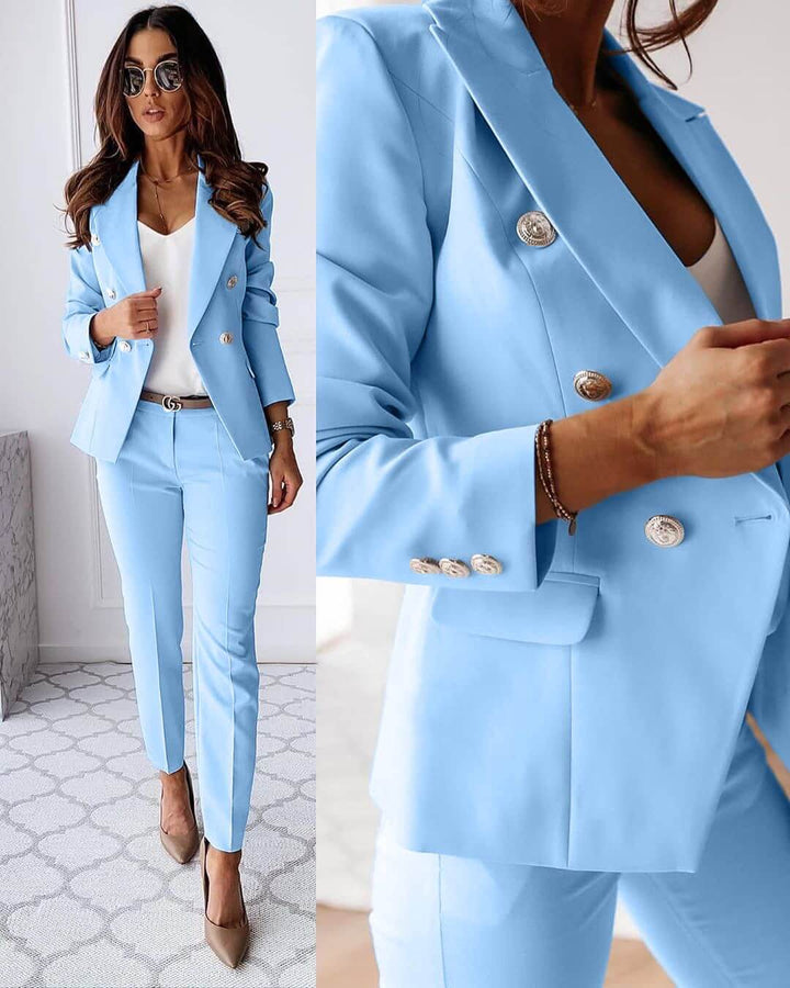 Women’s Blazer Set with Matching Skirt or Trousers