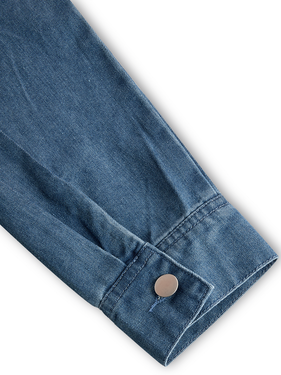 Women’s Denim Jumpsuit with Hooded Collar and Zipper Closure