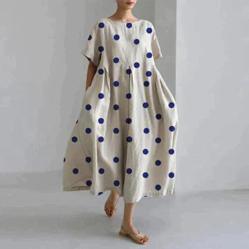 Women’s Floral Print Dress with Sleeveless Design and V-neck