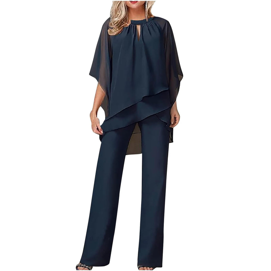 Women’s Formal Jumpsuit with Batwing Sleeves Design