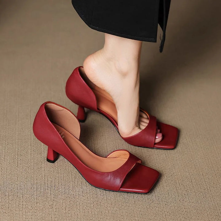 Women’s Heels with Square Toe and Mid Heel