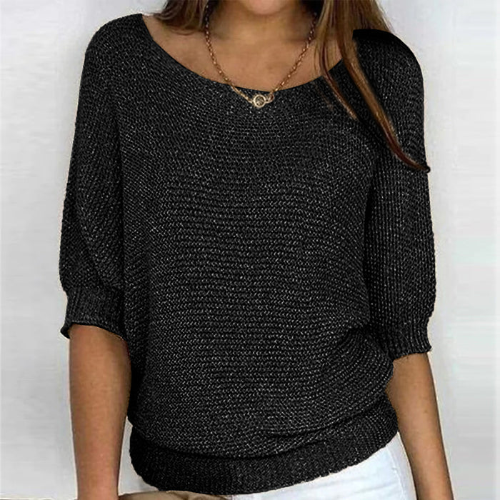 Women’s Jumper with Long Sleeves and Ribbed Hem