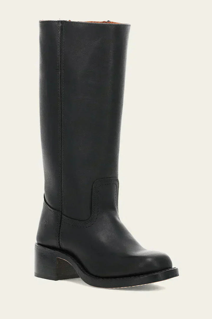 Women’s Knee-High Boots with Inner Side Zipper and Block Heel