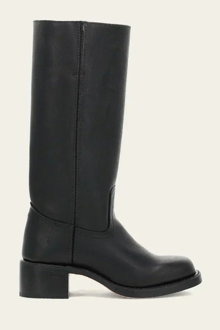 Women’s Knee-High Boots with Inner Side Zipper and Block Heel