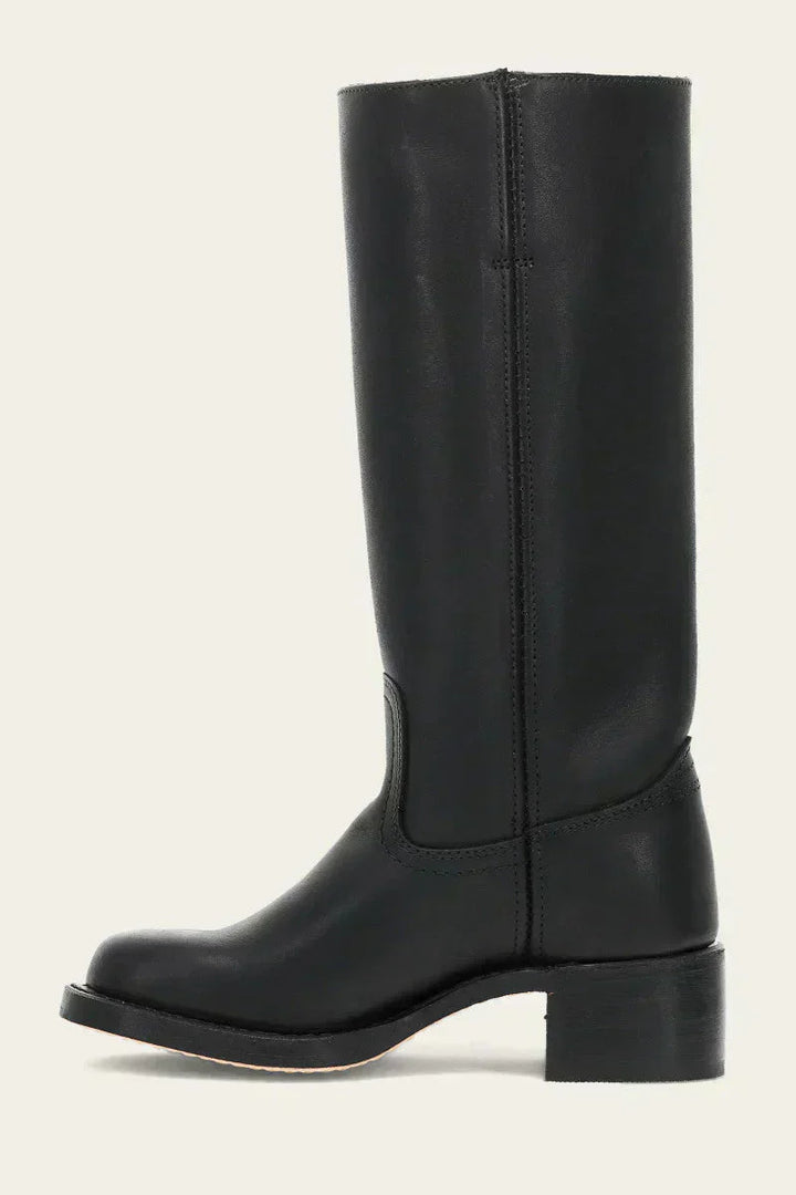 Women’s Knee-High Boots with Inner Side Zipper and Block Heel