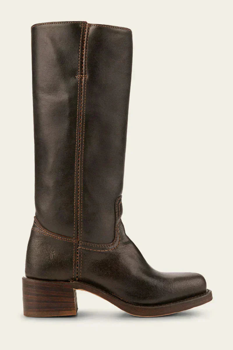 Women’s Knee-High Boots with Inner Side Zipper and Block Heel