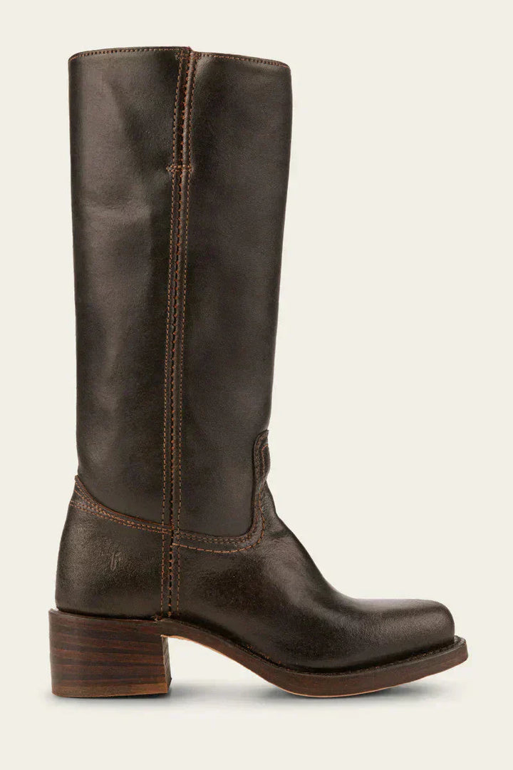 Women’s Knee-High Boots with Inner Side Zipper and Block Heel