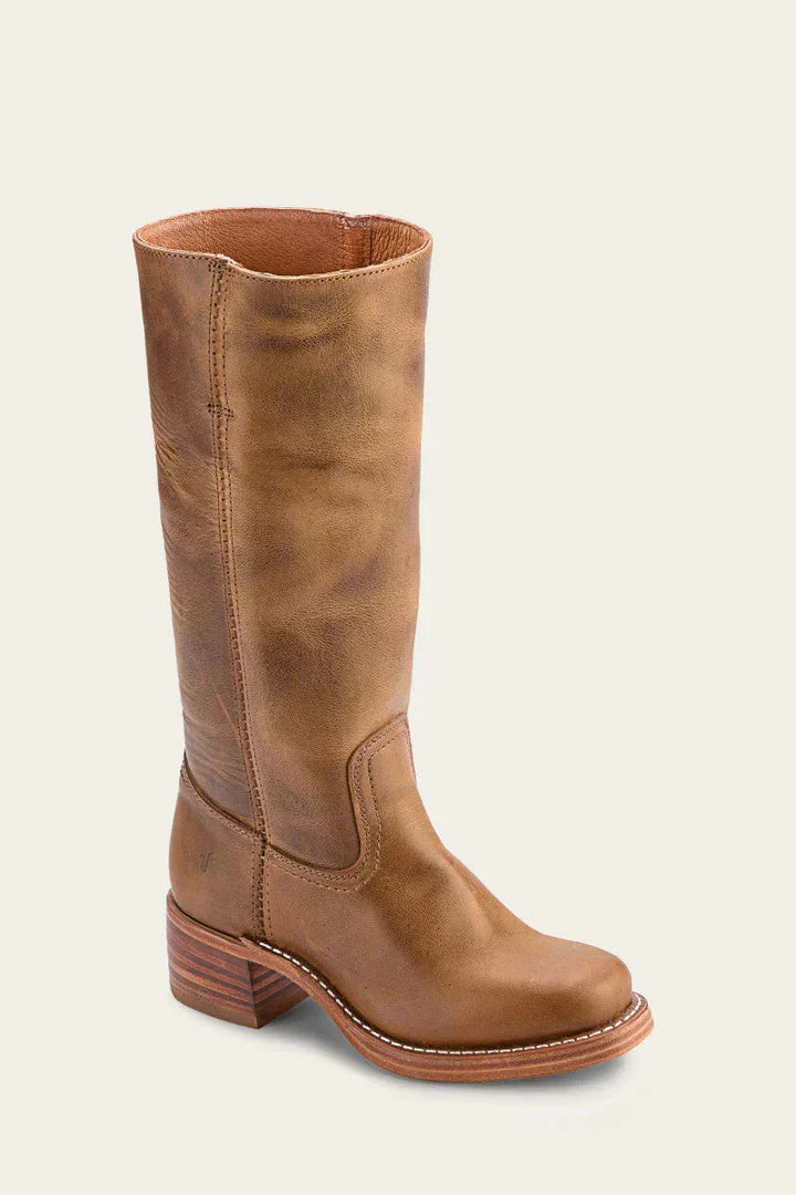 Women’s Knee-High Boots with Inner Side Zipper and Block Heel
