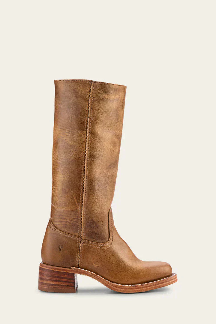 Women’s Knee-High Boots with Inner Side Zipper and Block Heel
