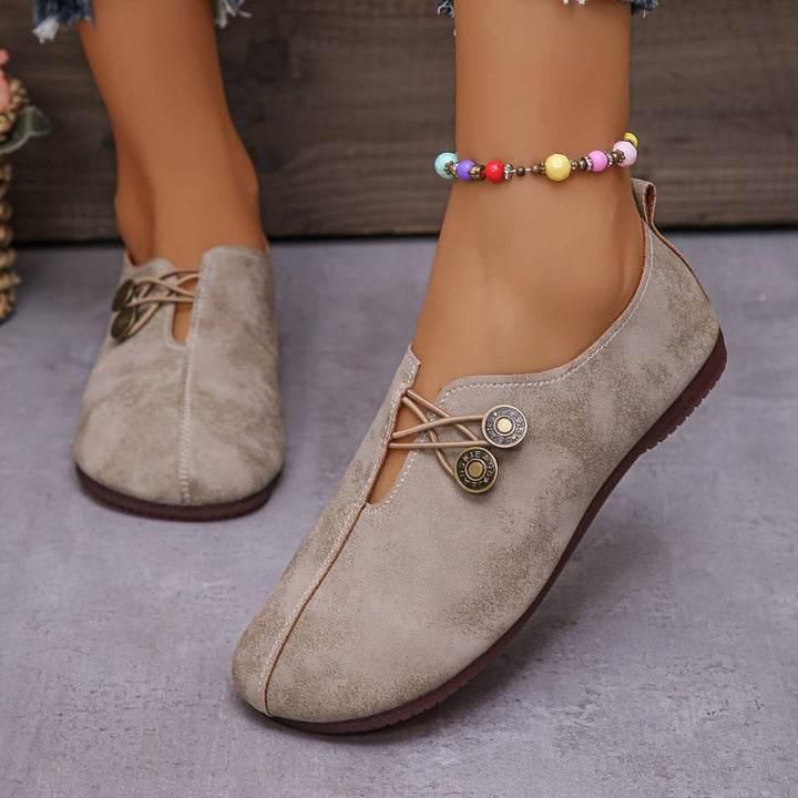Women's Loafers with Elastic Closure and Cushioned Insole