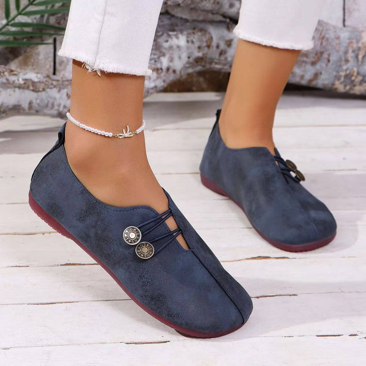 Women's Loafers with Elastic Closure and Cushioned Insole